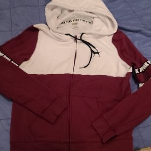 Pink full zip sweatshirt size M.